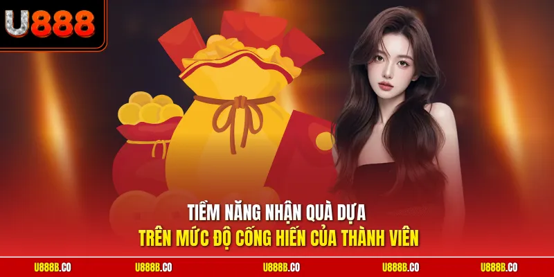 Tiềm năng nhận quà dựa trên mức độ cống hiến của thành viên